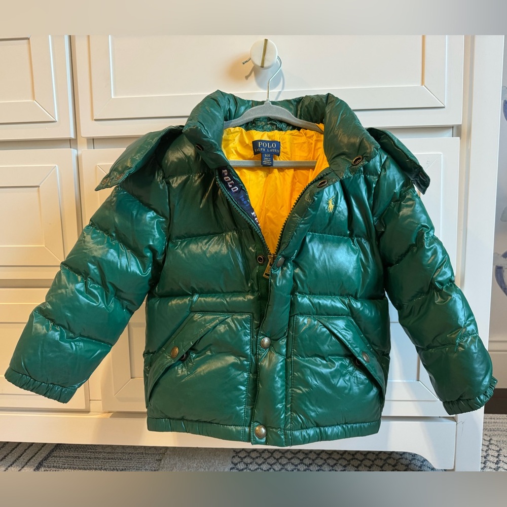 Polo Ralph Lauren kids Green Down Puffer Jacket size 3